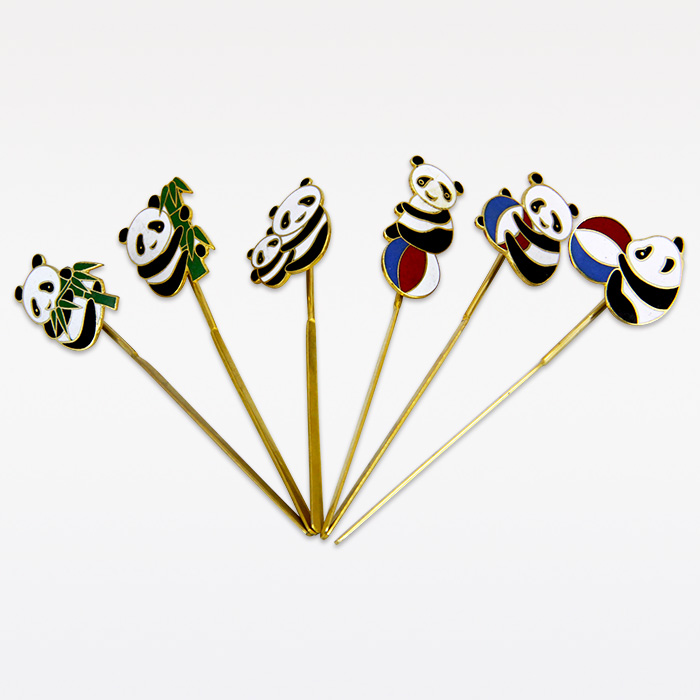 京锐景泰蓝熊猫书签