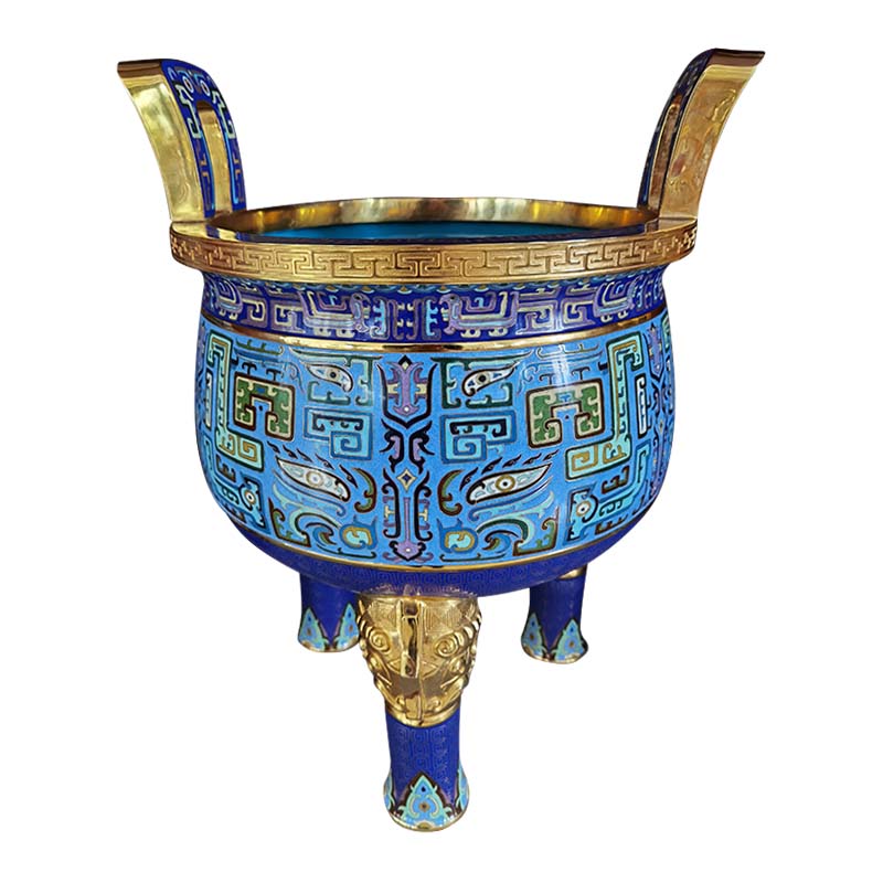 京锐景泰蓝18寸青铜鼎
